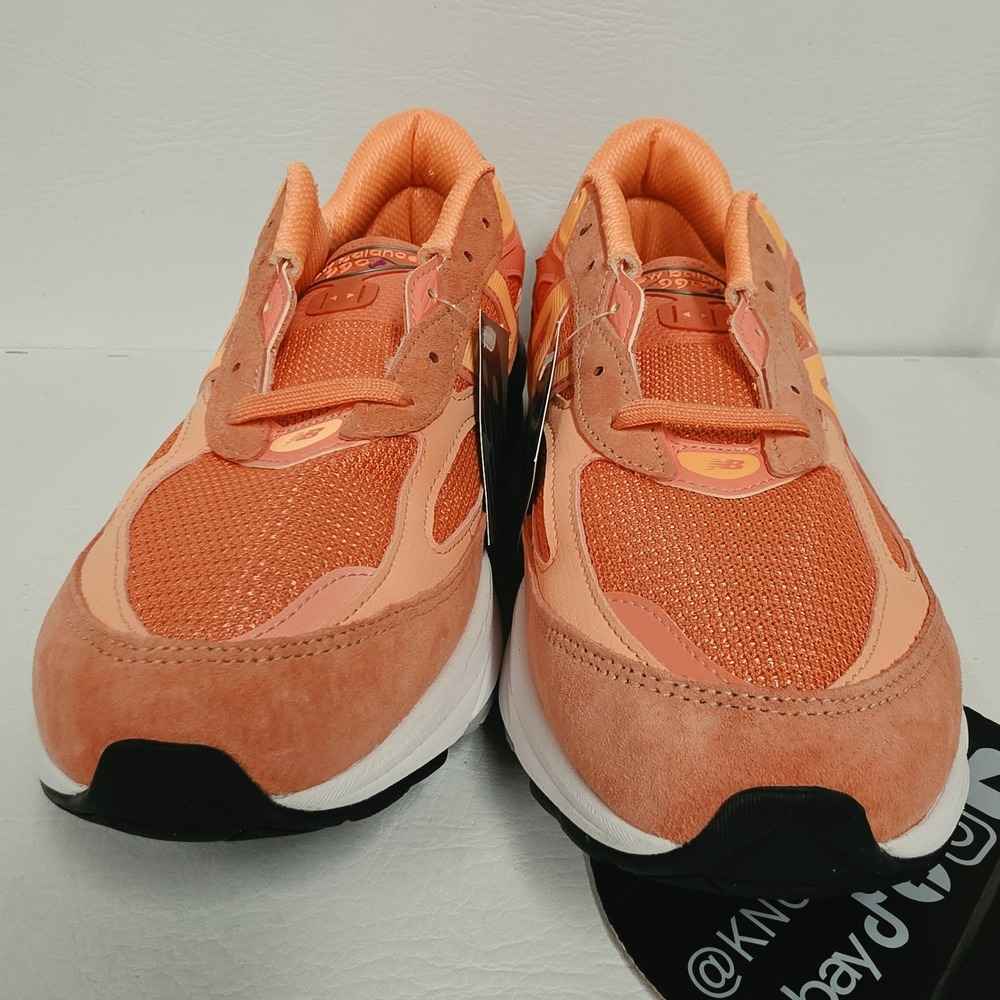 New Balance 990v6 Sunrise Rose/Salmon White Sneaker U990SR6 Men's Size 11 - Picture 2 of 10
